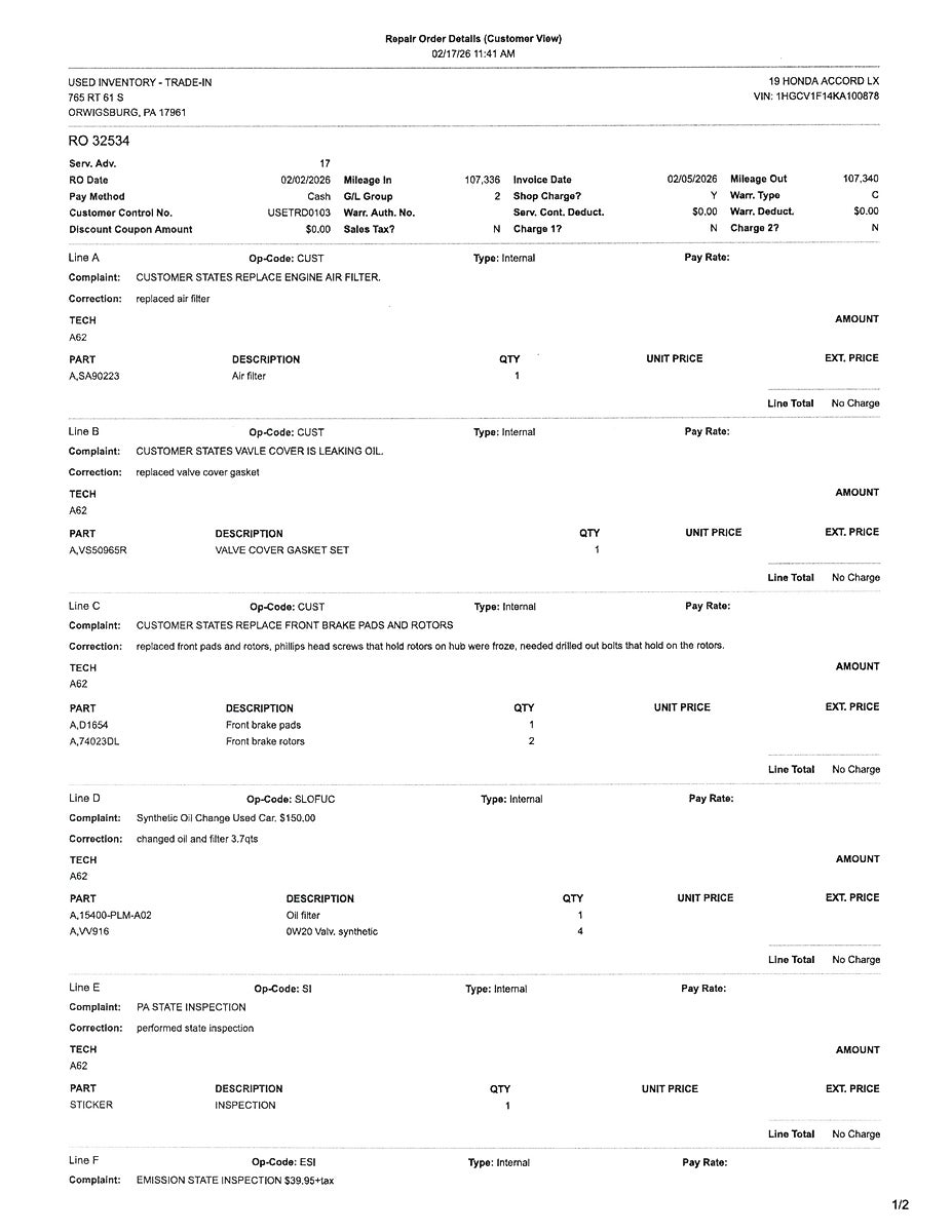 2019 Honda Accord LX