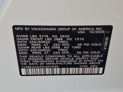 2026 Volkswagen Atlas Cross Sport 2.0T SEL