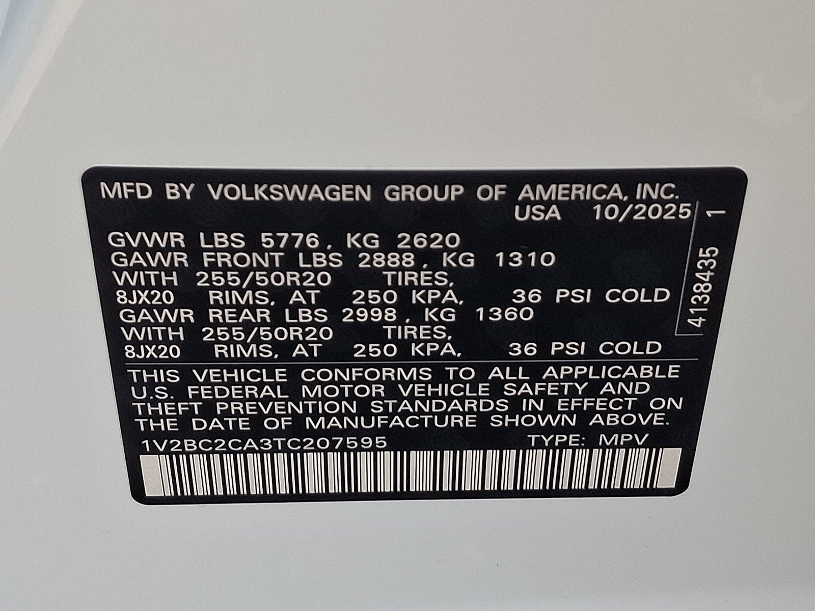 2026 Volkswagen Atlas Cross Sport 2.0T SEL