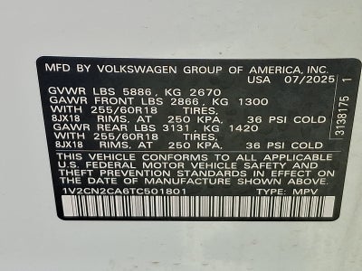 2026 Volkswagen Atlas Peak Edition