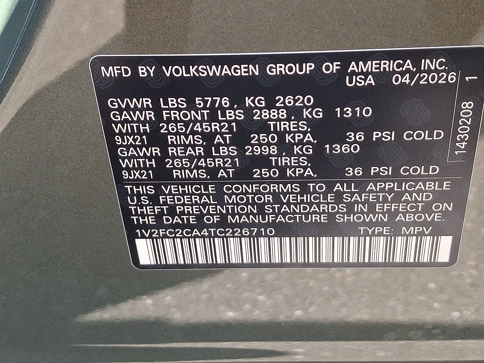 2026 Volkswagen Atlas Cross Sport SEL Premium R-Line