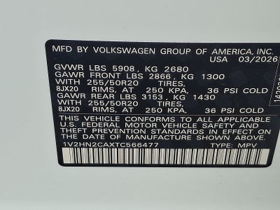 2026 Volkswagen Atlas SE with Technology
