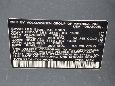 2026 Volkswagen Atlas 2.0T SE w/Technology