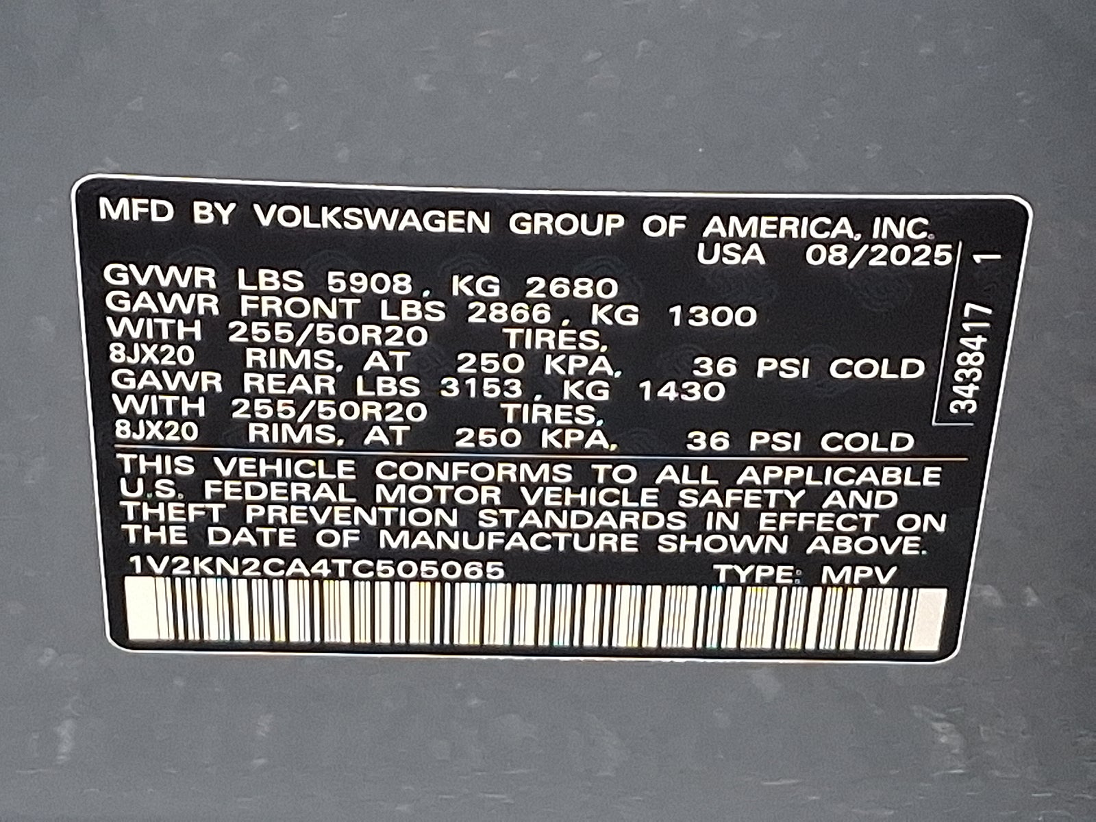 2026 Volkswagen Atlas 2.0T SE w/Technology