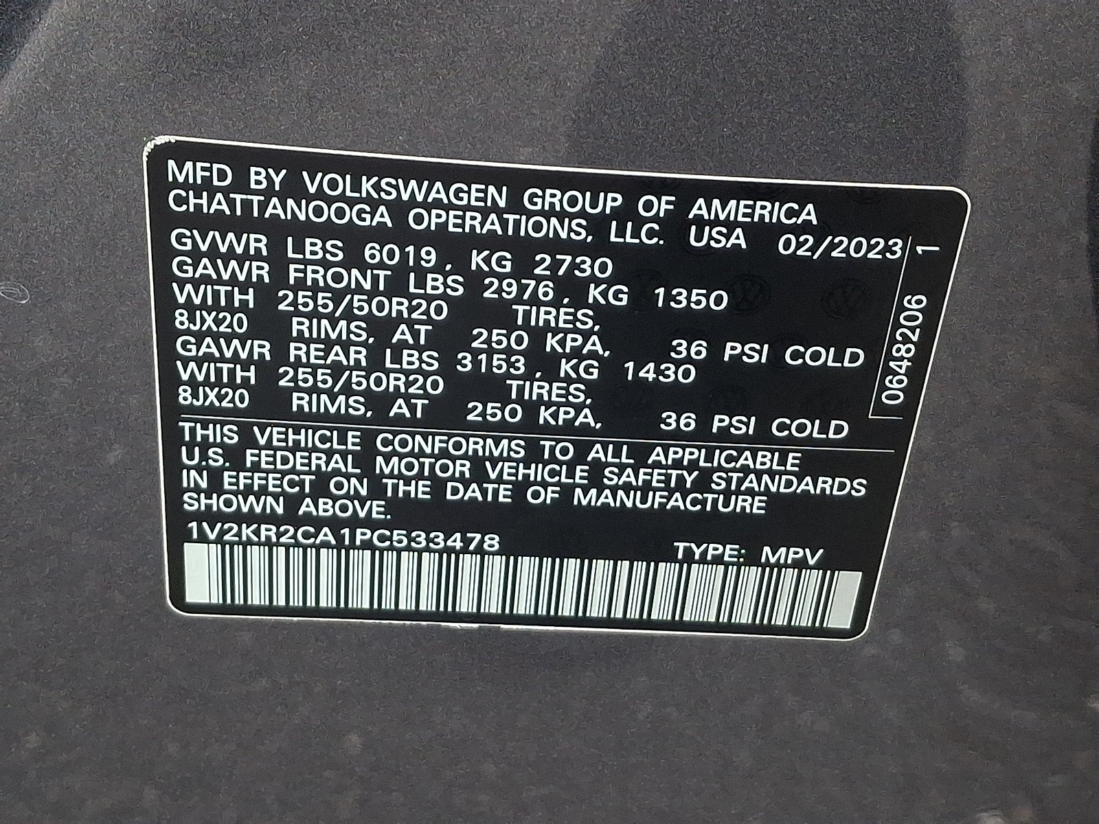 2023 Volkswagen Atlas 3.6L V6 SE w/Technology