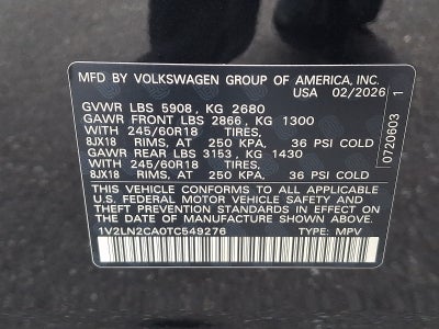 2026 Volkswagen Atlas SE