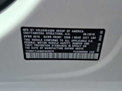 2017 Volkswagen Passat 1.8T SE