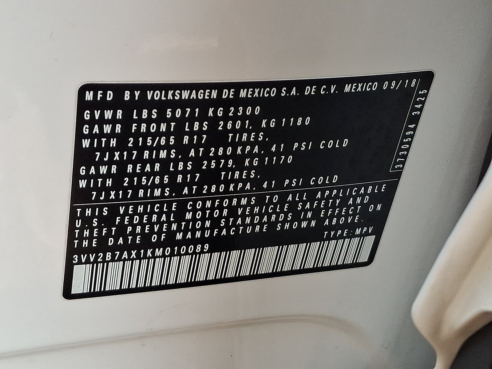 2019 Volkswagen Tiguan 2.0T SE 4MOTION