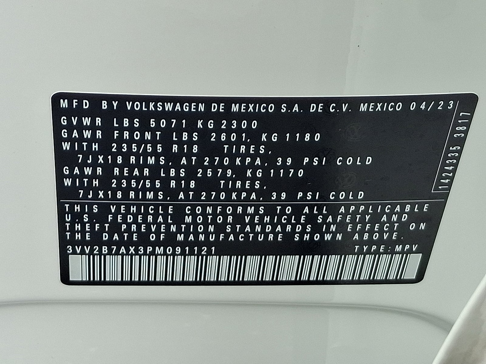 2023 Volkswagen Tiguan 2.0T SE