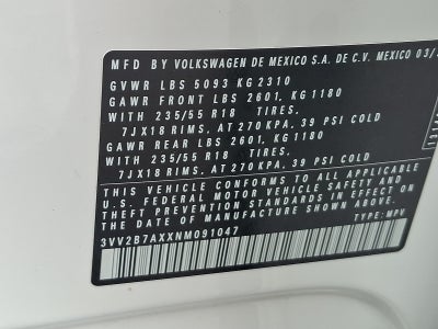 2022 Volkswagen Tiguan 2.0T SE