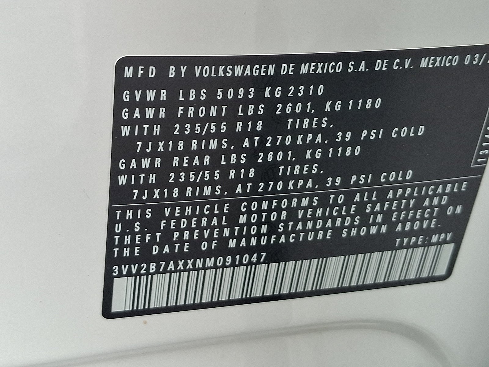 2022 Volkswagen Tiguan 2.0T SE