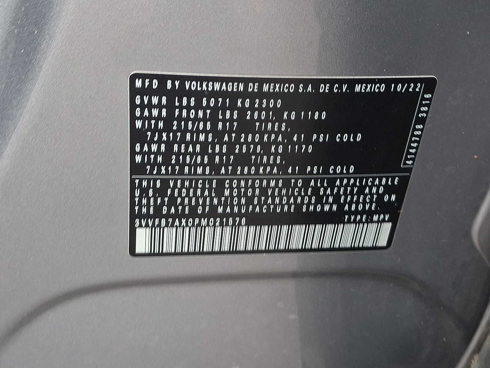 2023 Volkswagen Tiguan 2.0T S 4MOTION