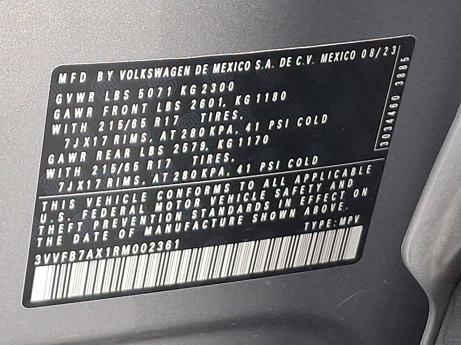 2024 Volkswagen Tiguan 2.0T S 4MOTION