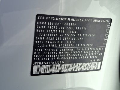 2023 Volkswagen Tiguan 2.0T SE