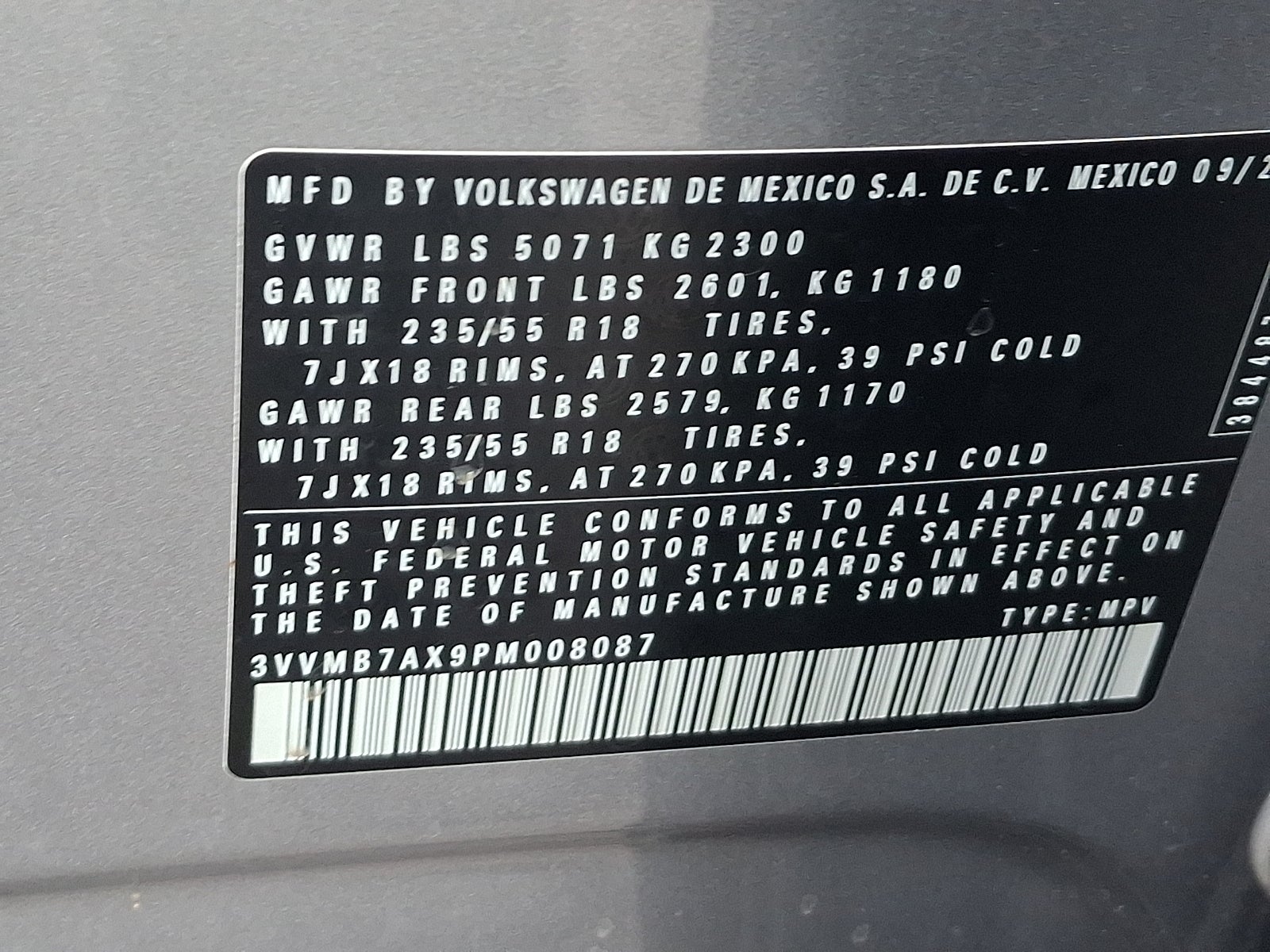 2023 Volkswagen Tiguan 2.0T SE