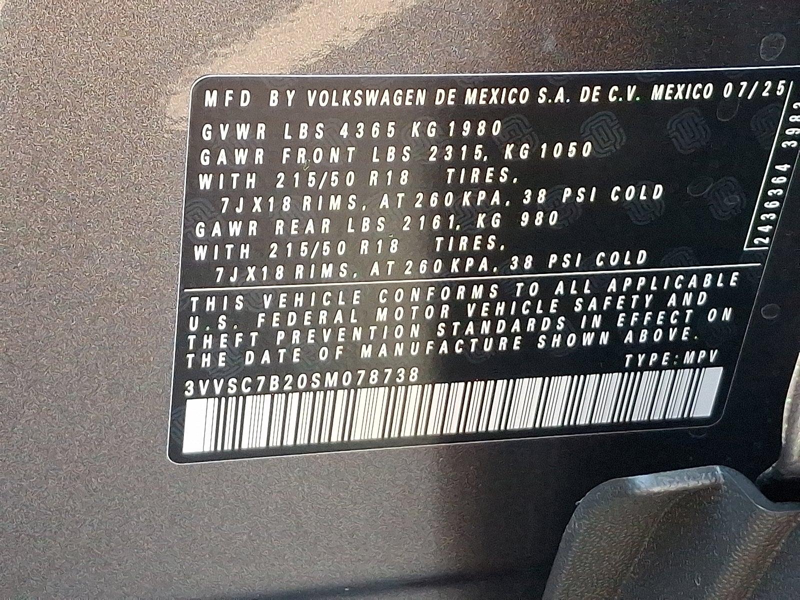 2025 Volkswagen Taos 1.5T SE