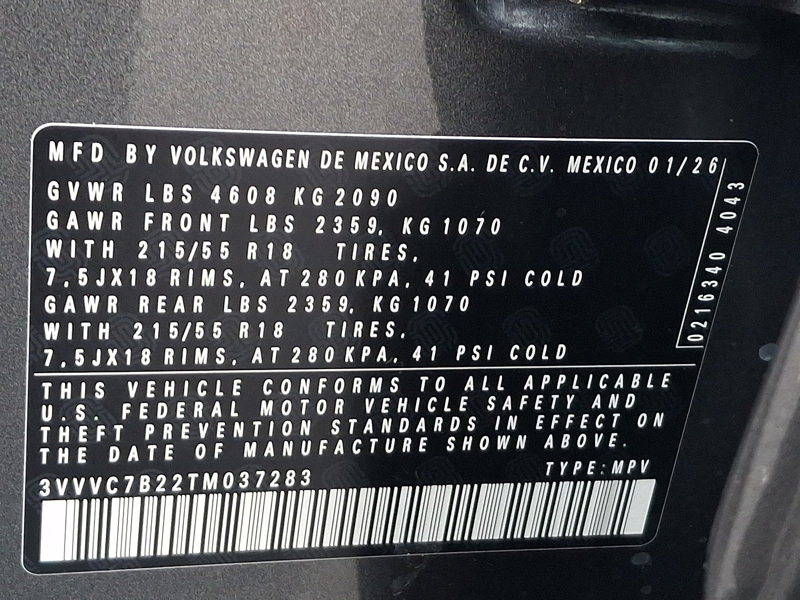 2026 Volkswagen Taos SE