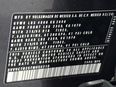 2026 Volkswagen Taos SE