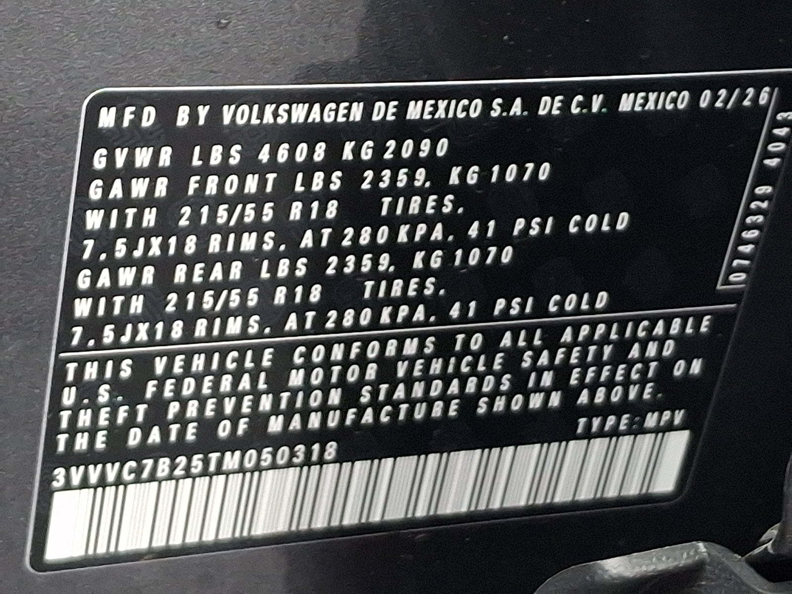 2026 Volkswagen Taos SE