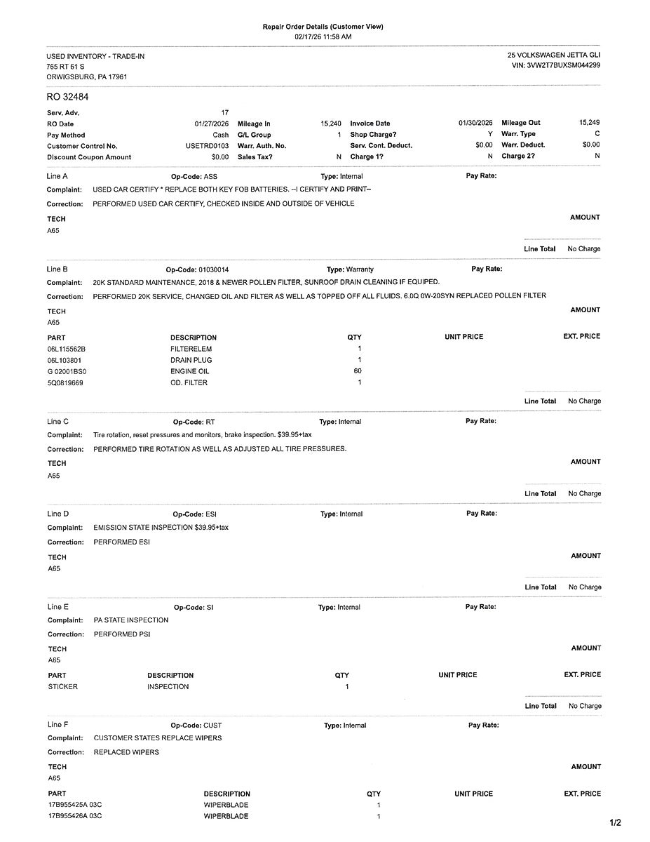 2025 Volkswagen Jetta GLI 2.0T Autobahn
