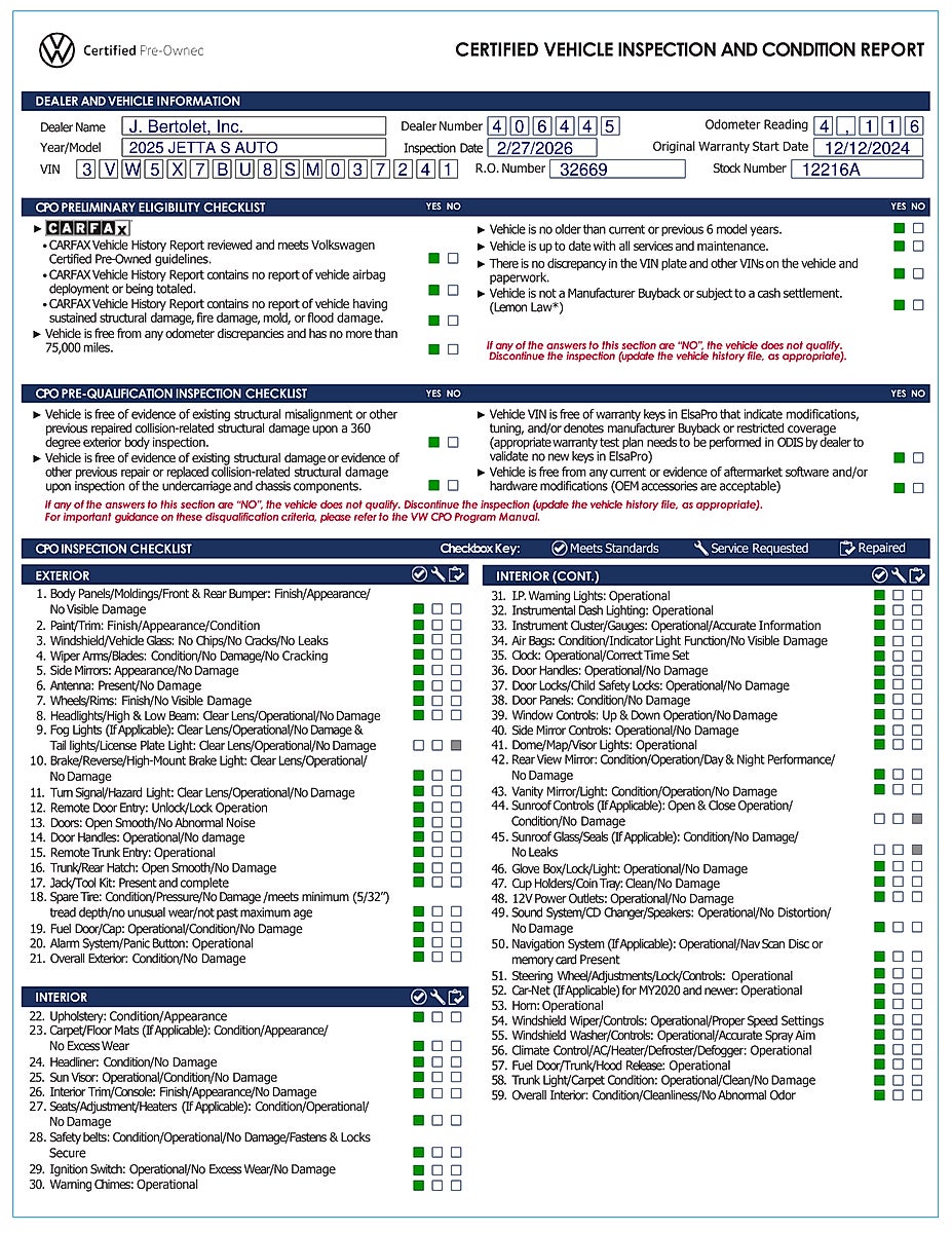 2025 Volkswagen Jetta 1.5T S