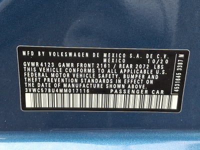 2021 Volkswagen Jetta 1.4T S