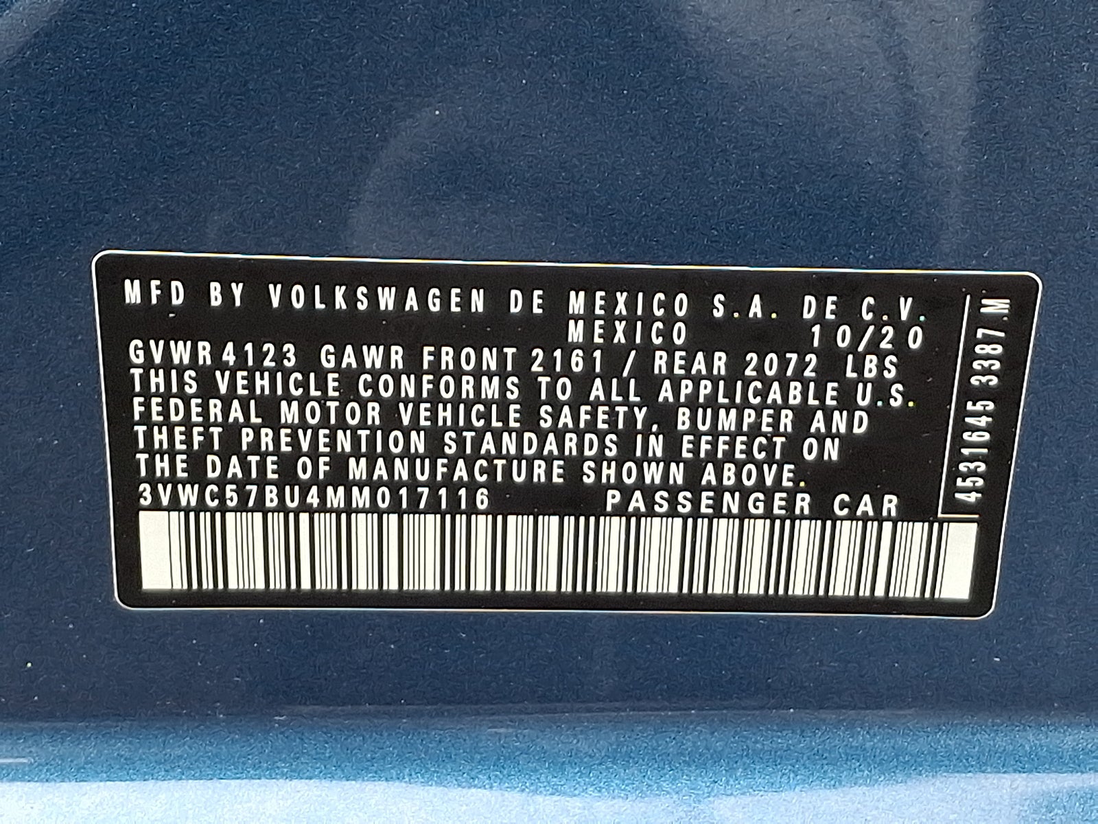2021 Volkswagen Jetta 1.4T S