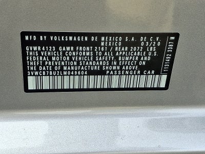 2020 Volkswagen Jetta 1.4T S