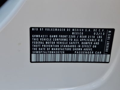 2013 Volkswagen Jetta 2.5L SE