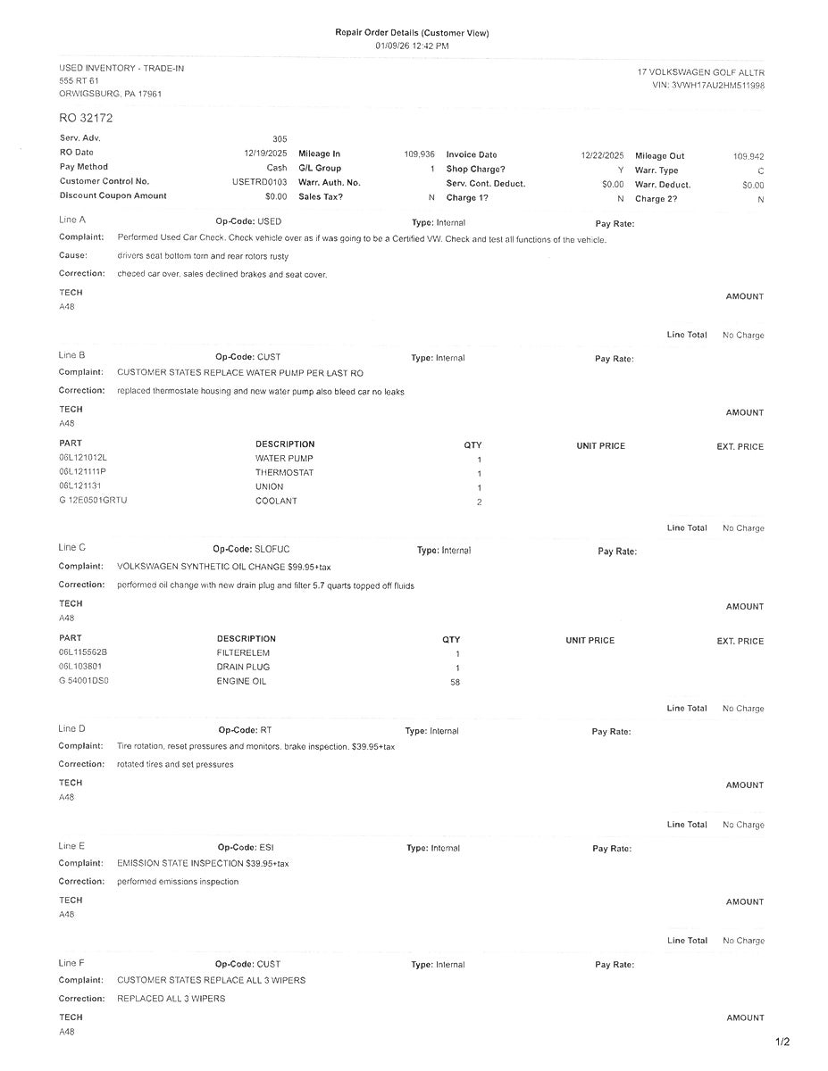 2017 Volkswagen Golf Alltrack TSI SE 4MOTION