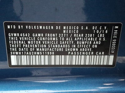 2017 Volkswagen Golf Alltrack TSI SE 4MOTION